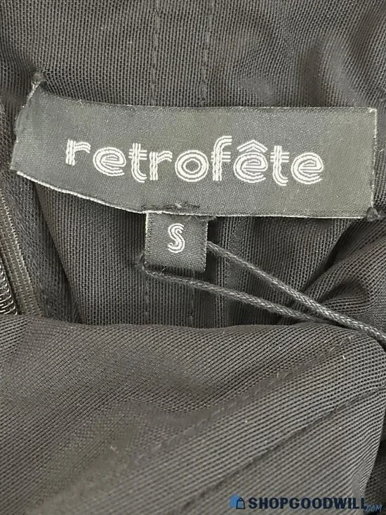 Retrofete Black Sequin Mini Dress S NWT Party Bachelorette Night Out Strapless - Picture 4 of 7